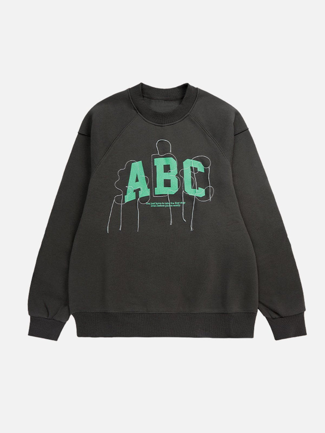 Levefly - "ABC" Embroidery Print Sweatshirt - Streetwear Fashion - levefly.com
