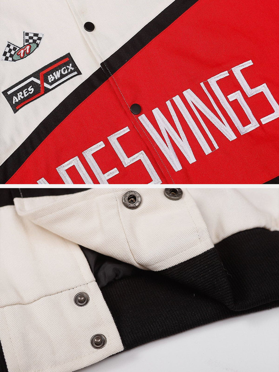 Levefly - "ARES WINGS" Patchwork Racing Jacket - Streetwear Fashion - levefly.com