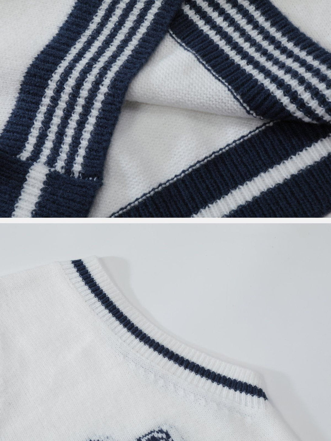 Levefly - "AS" Jacquard Sweater Vest - Streetwear Fashion - levefly.com