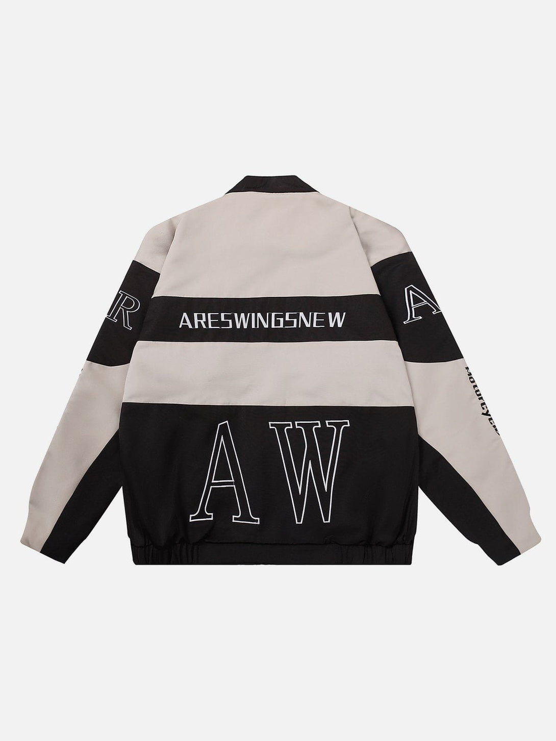 Levefly - "AW" Patchwork Motorcycle Jacket - Streetwear Fashion - levefly.com