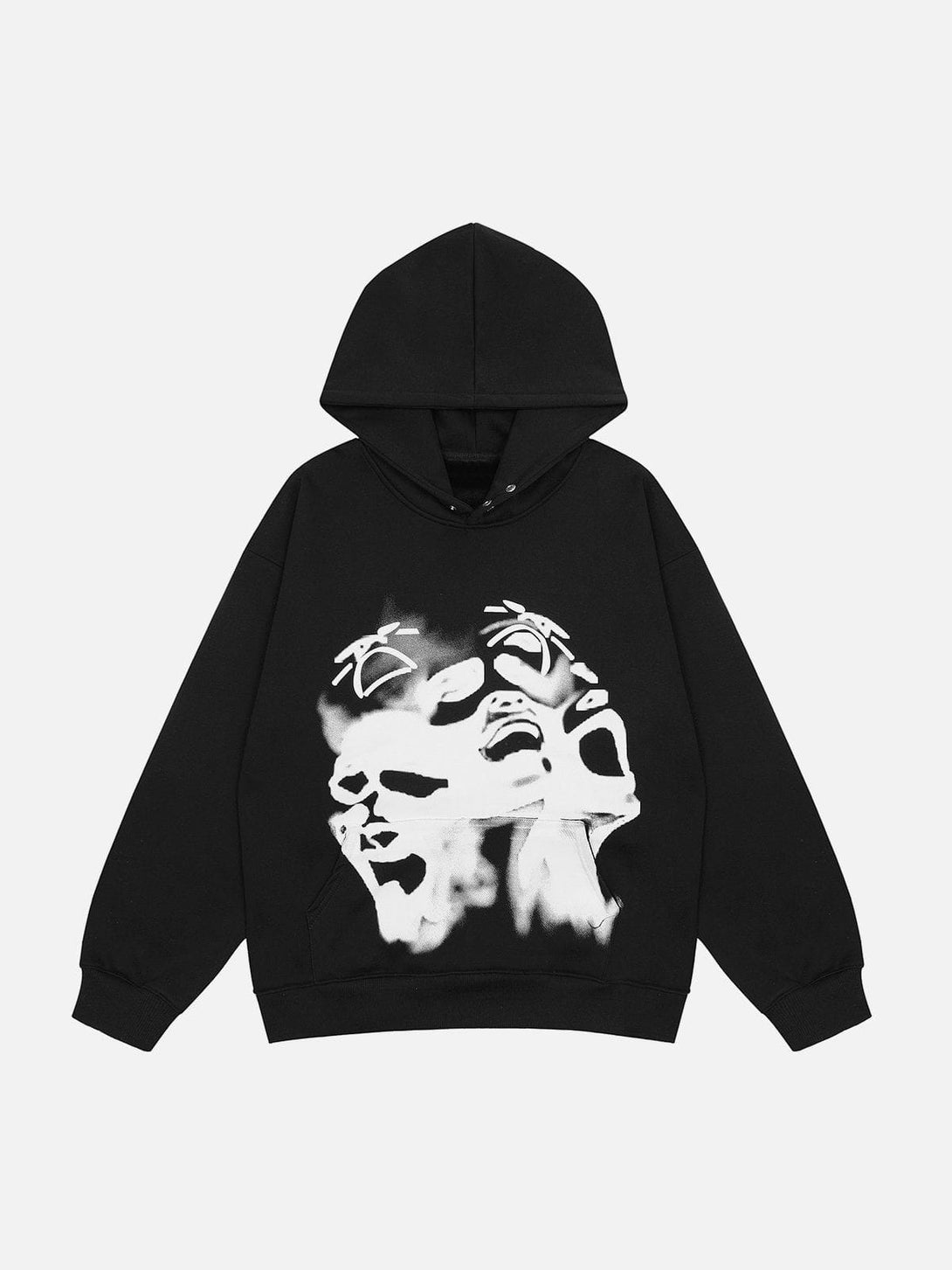 Levefly - Abstract Figure Print Hoodie - Streetwear Fashion - levefly.com