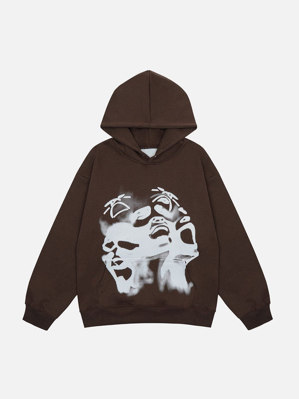 Levefly - Abstract Figure Print Hoodie - Streetwear Fashion - levefly.com
