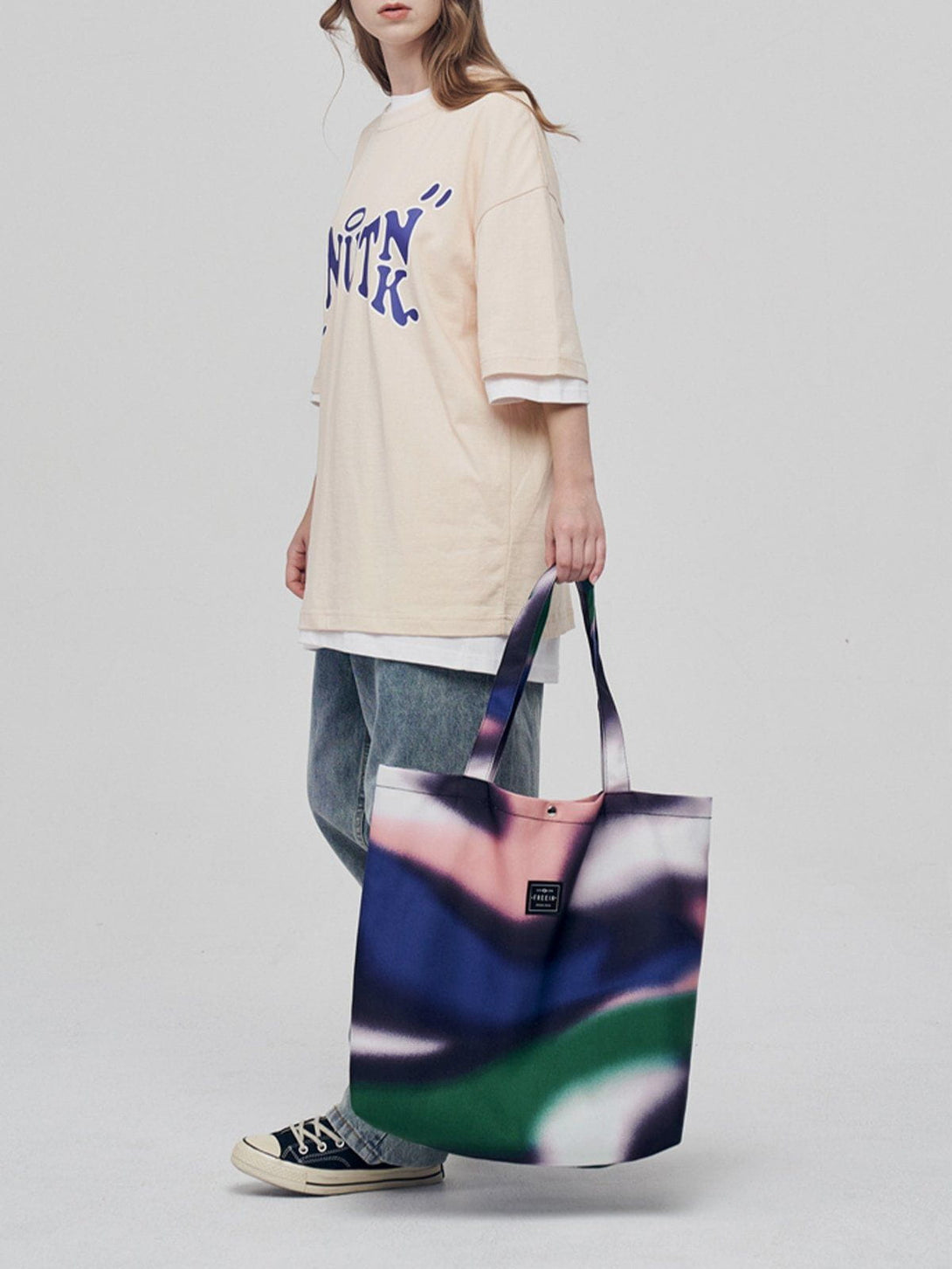 Levefly - Abstraction Contrast Canvas Shoulder Bag Bag - Streetwear Fashion - levefly.com