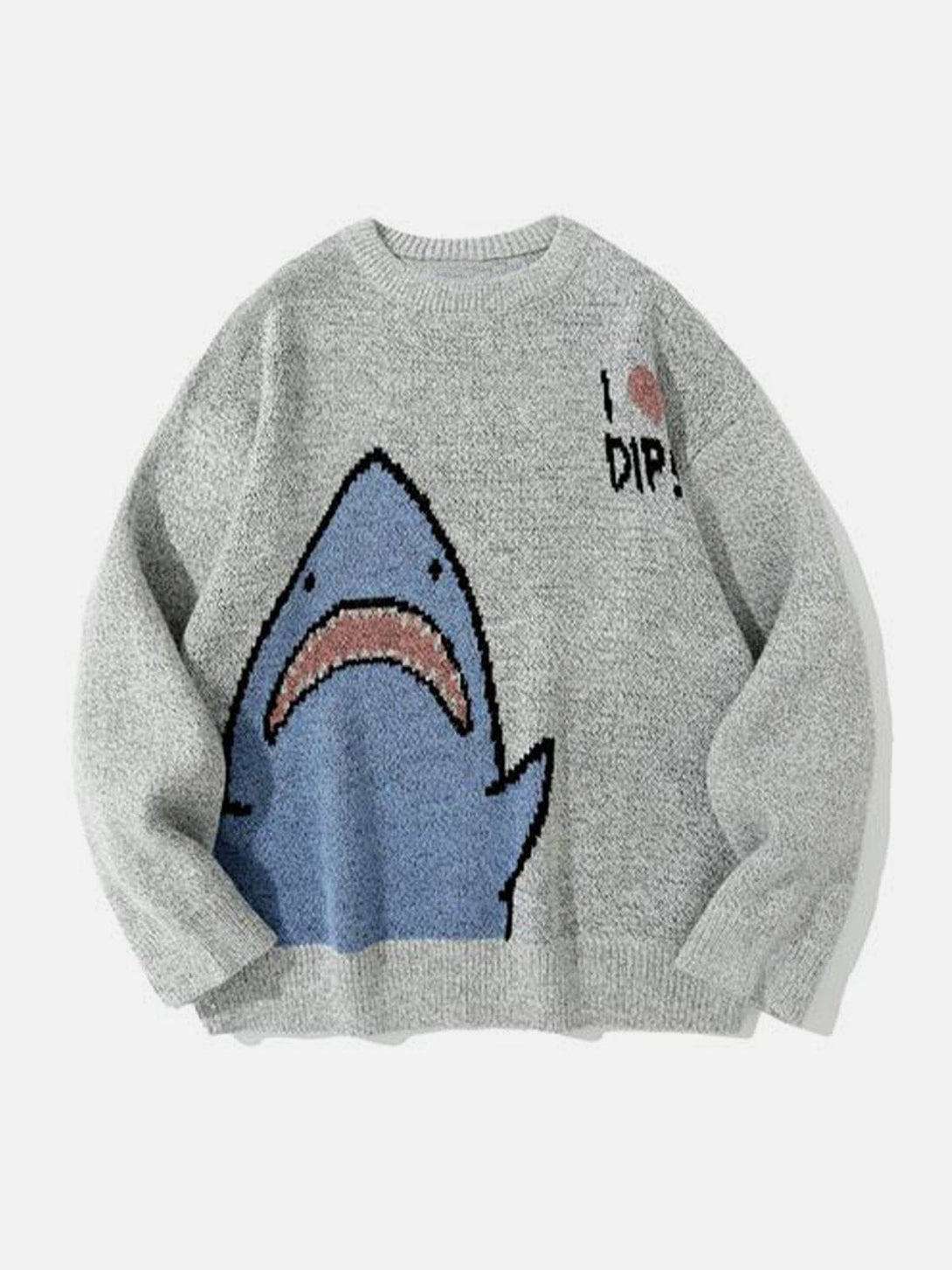 Levefly - Anime Shark Jacquard Sweater - Streetwear Fashion - levefly.com
