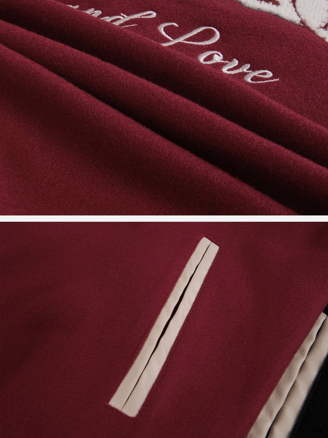 Levefly - "B" Embroidery Patchwork Varsity Jacket - Streetwear Fashion - levefly.com
