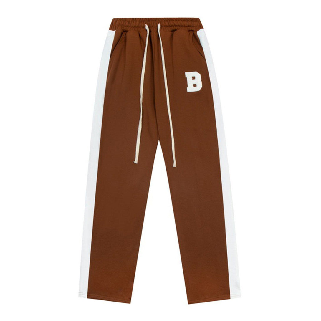 Levefly - "B" Letter Embroidery Pants - Streetwear Fashion - levefly.com