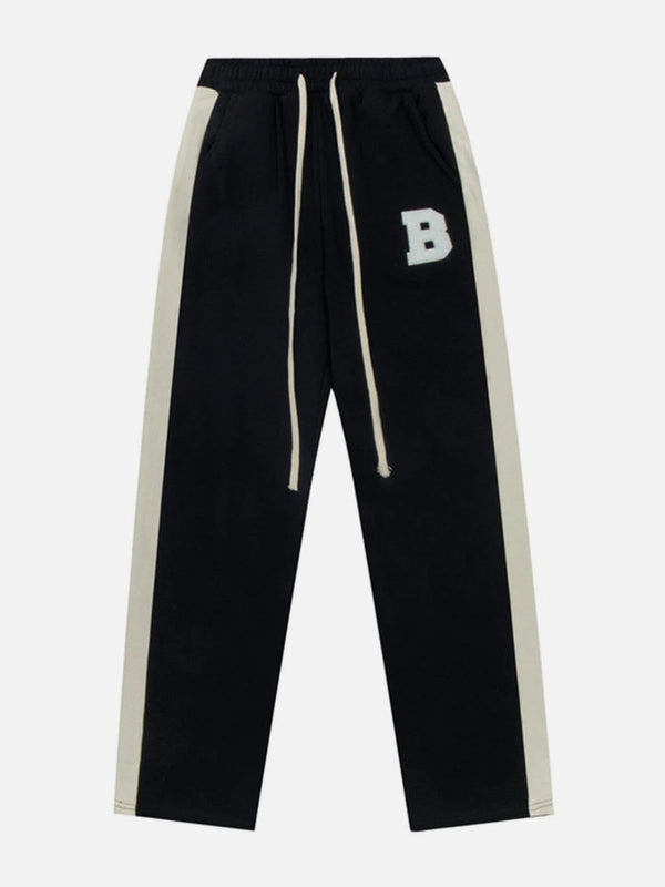 Levefly - "B" Letter Embroidery Pants - Streetwear Fashion - levefly.com
