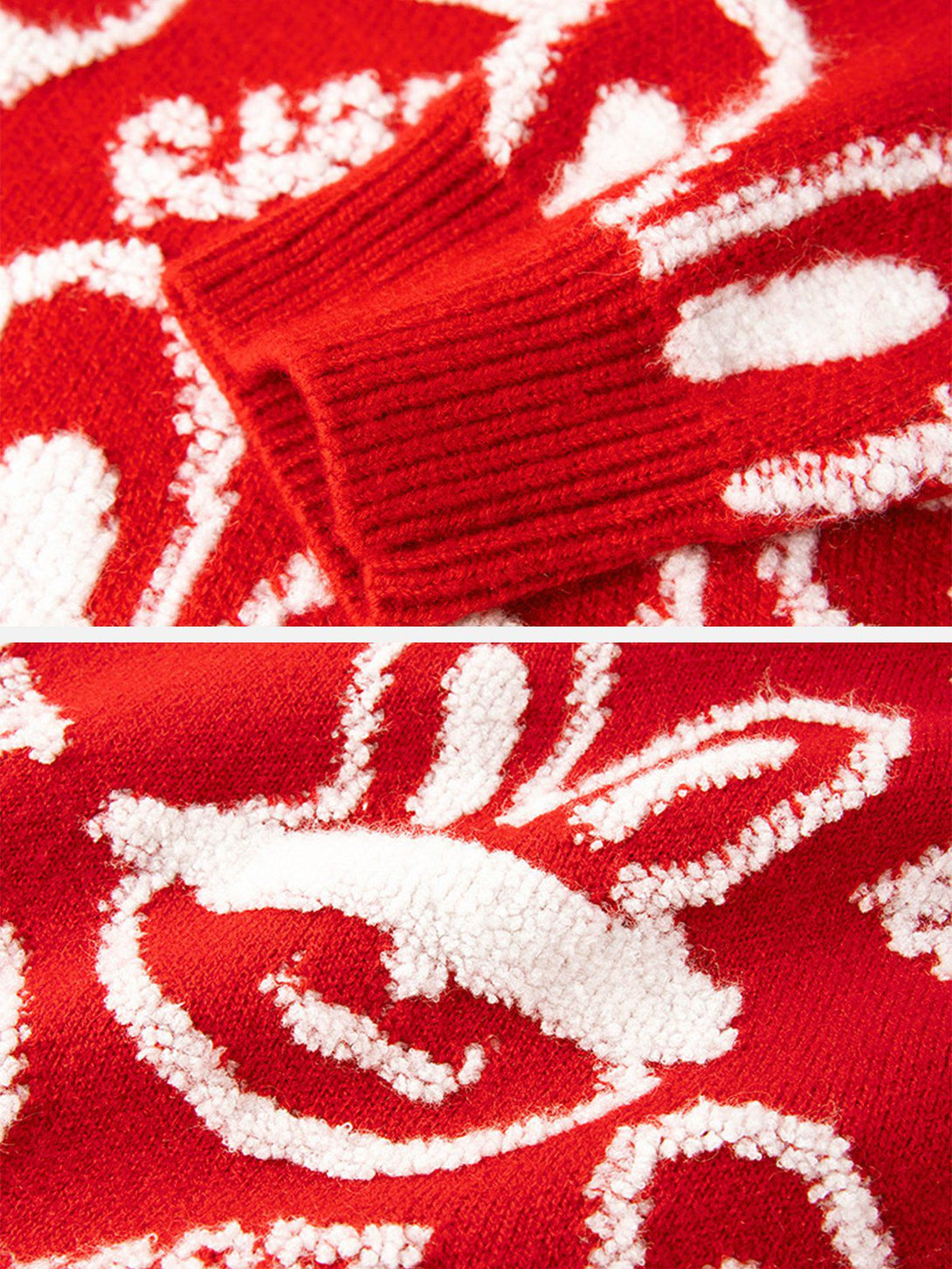 Levefly - Blindfolded Rabbit Knit Sweater - Streetwear Fashion - levefly.com