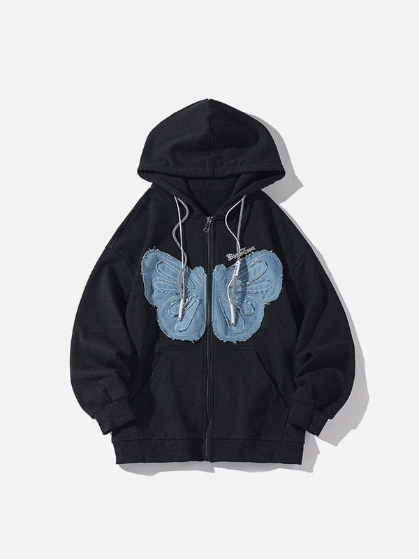 Levefly - Butterfly Graphic Hoodie - Streetwear Fashion - levefly.com