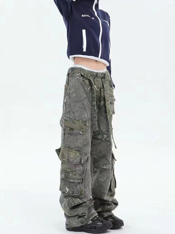 Levefly - Camo Large Pocket Cargo Pants - Streetwear Fashion - levefly.com