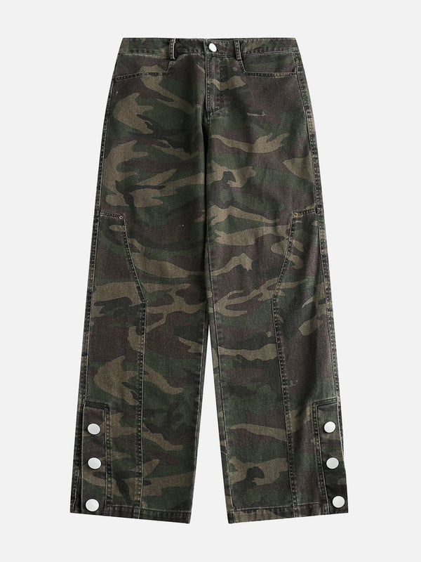 Levefly - Camouflage Patchwork Jeans - Streetwear Fashion - levefly.com