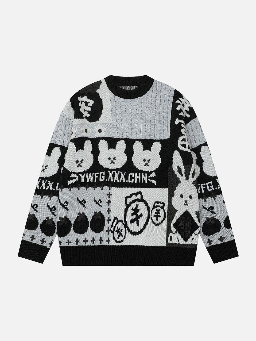 Levefly - Cartoon Embroidery Sweater - Streetwear Fashion - levefly.com