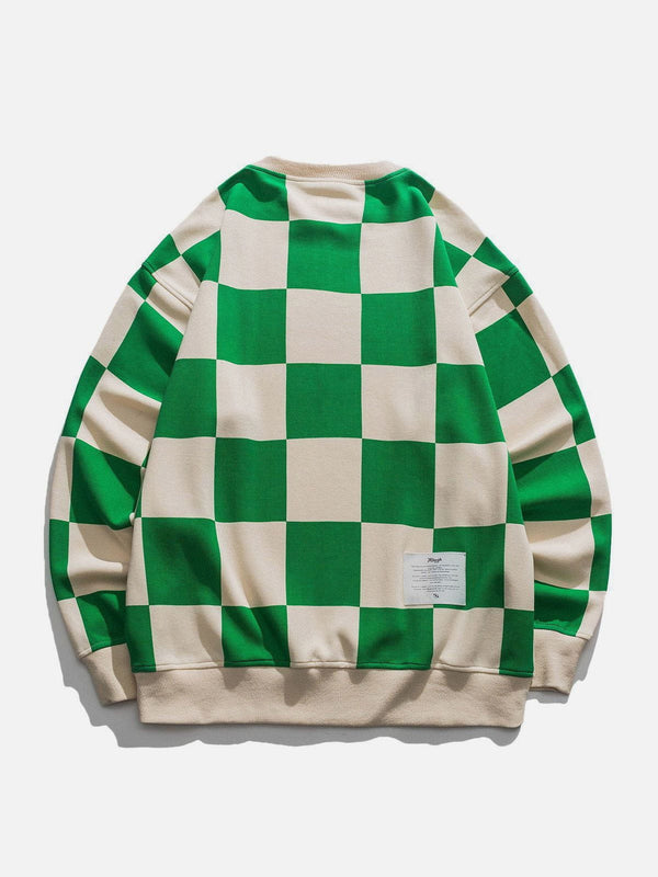 Levefly - Checkerboard Sweatshirt - Streetwear Fashion - levefly.com