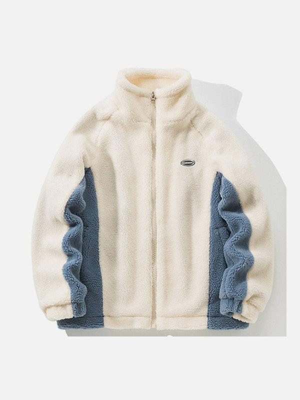 Levefly - Classic Color Block Sherpa Coat - Streetwear Fashion - levefly.com