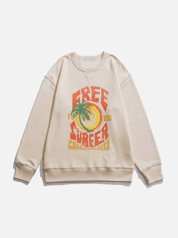 Levefly - Coconut Tiger Print Sweatshirt - Streetwear Fashion - levefly.com