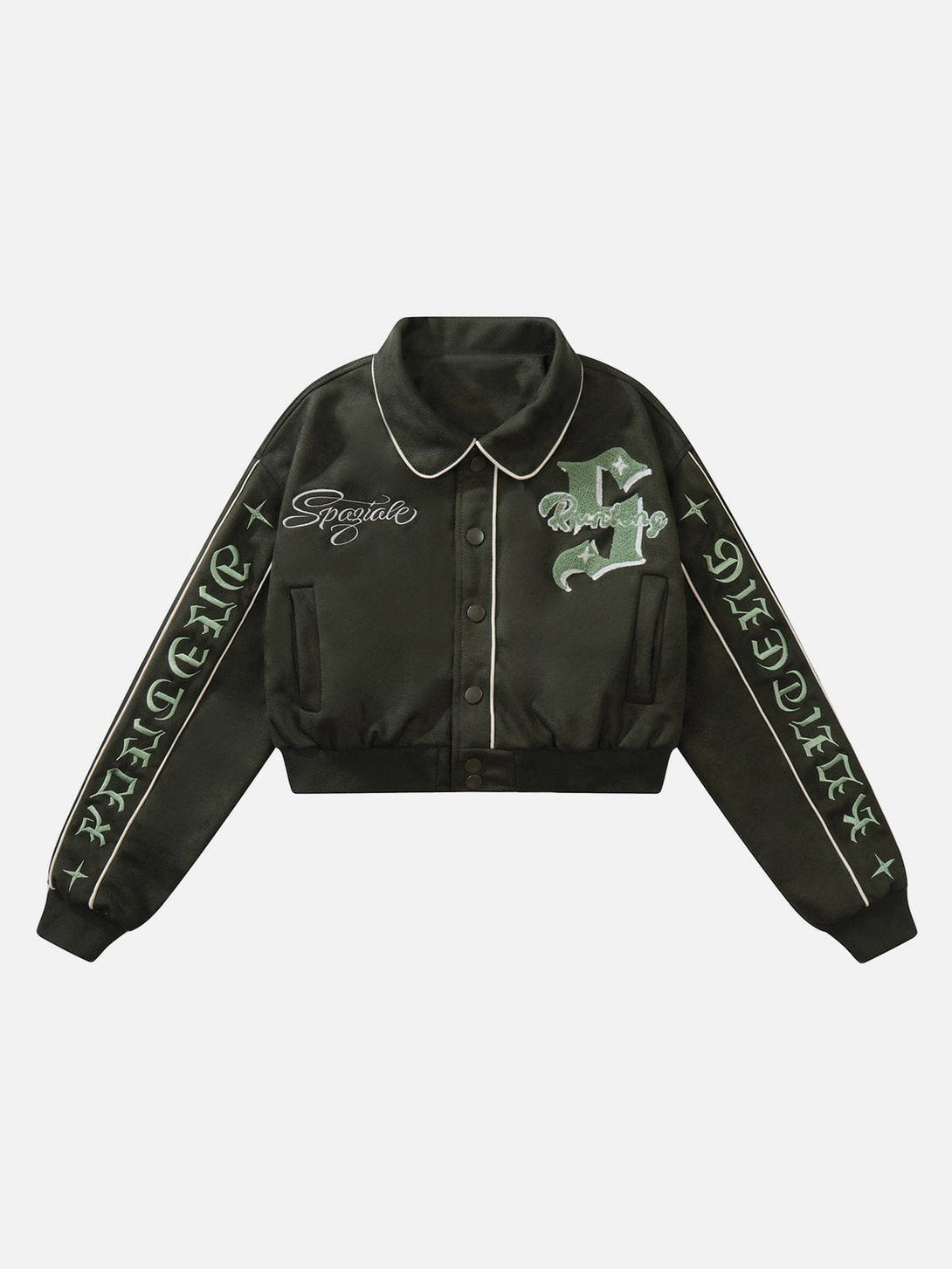 Levefly - Color-Block Embroidered Jacket - Streetwear Fashion - levefly.com
