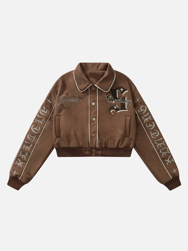 Levefly - Color-Block Embroidered Jacket - Streetwear Fashion - levefly.com