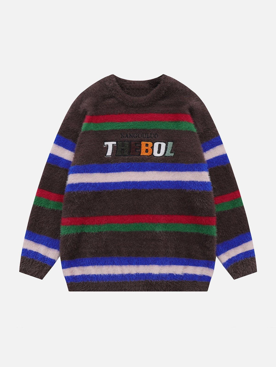Levefly - Colorful Striped Letter Sweater - Streetwear Fashion - levefly.com