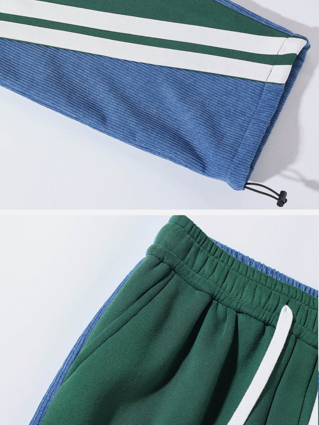 Levefly - Contrast Corduroy Sweatpants - Streetwear Fashion - levefly.com