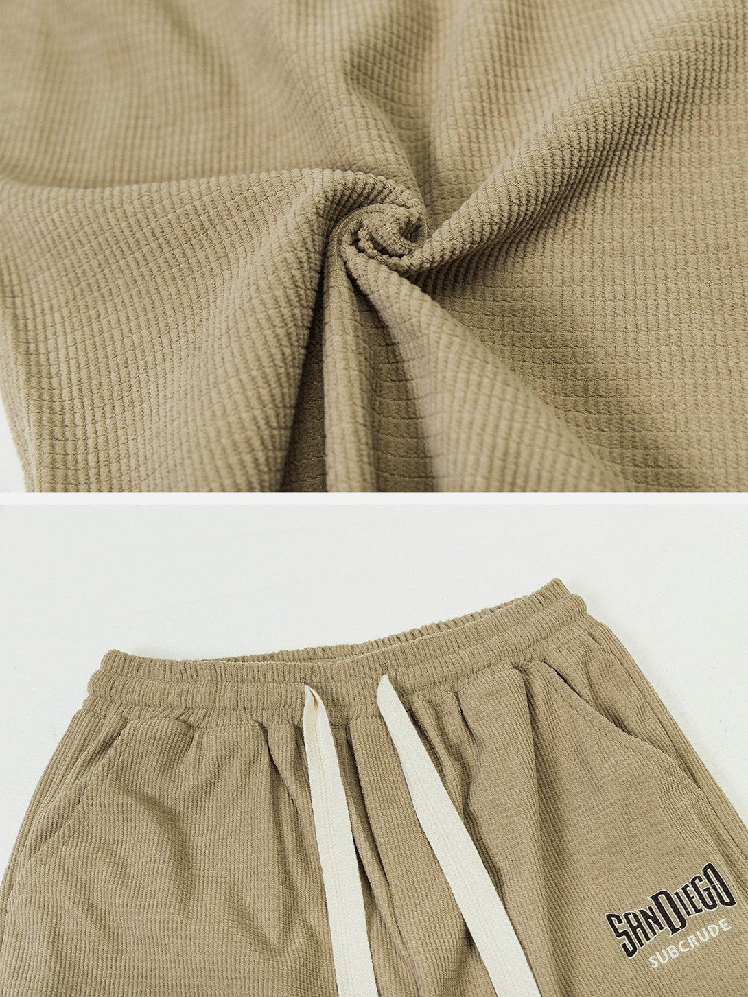 Levefly - Corduroy Waffle Pants - Streetwear Fashion - levefly.com