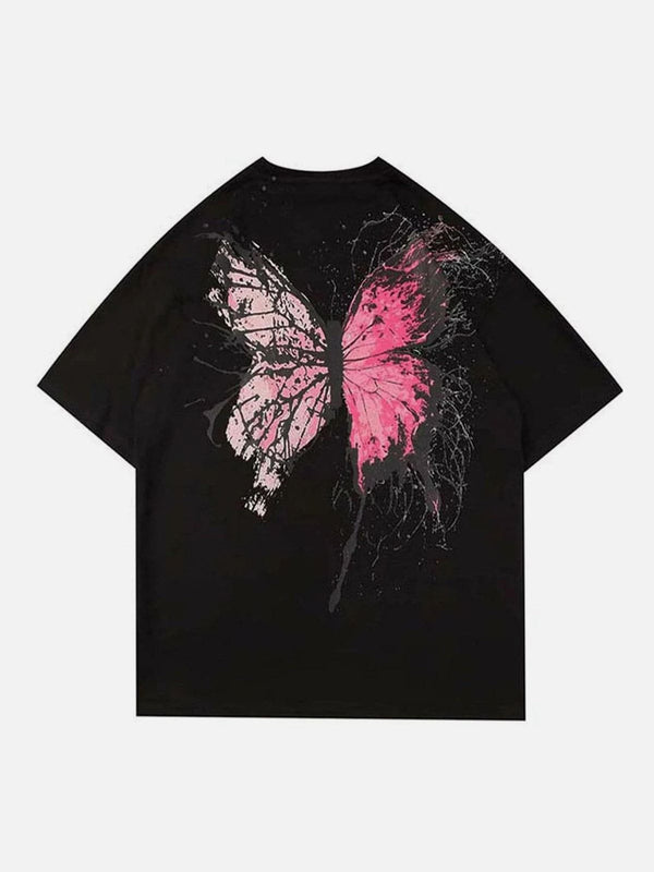 Levefly - "Crack Butterfly" Tee - Streetwear Fashion - levefly.com