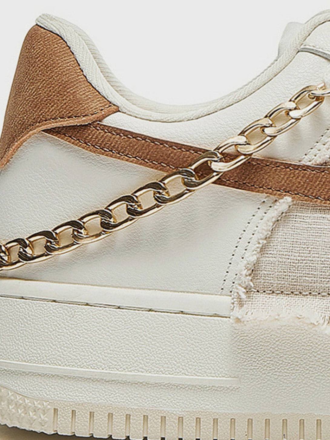 Levefly - Cross Graphic Chain Design Raw Edge Casual Shoes - Streetwear Fashion - levefly.com