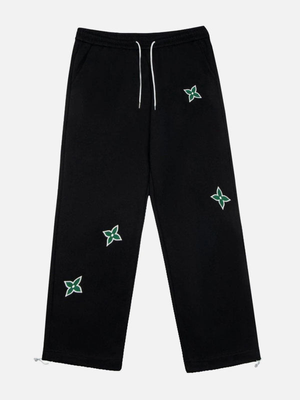 Levefly - Dart Embroidered Drawstring Pants - Streetwear Fashion - levefly.com