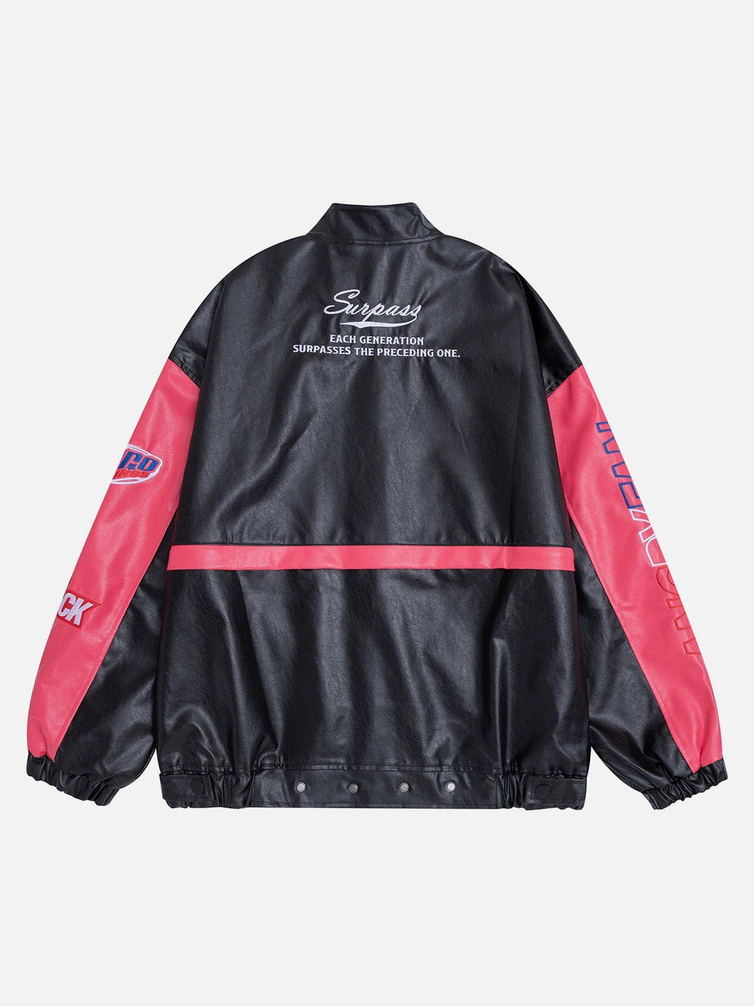 Levefly - Detachable Patchwork PU Jacket - Streetwear Fashion - levefly.com