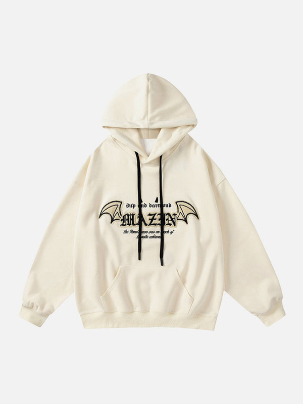 Levefly - Devil's Wings Embroidery Hoodie - Streetwear Fashion - levefly.com