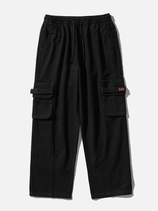 Levefly - Embroidered Patch Multi-Pocket Cargo Pants - Streetwear Fashion - levefly.com