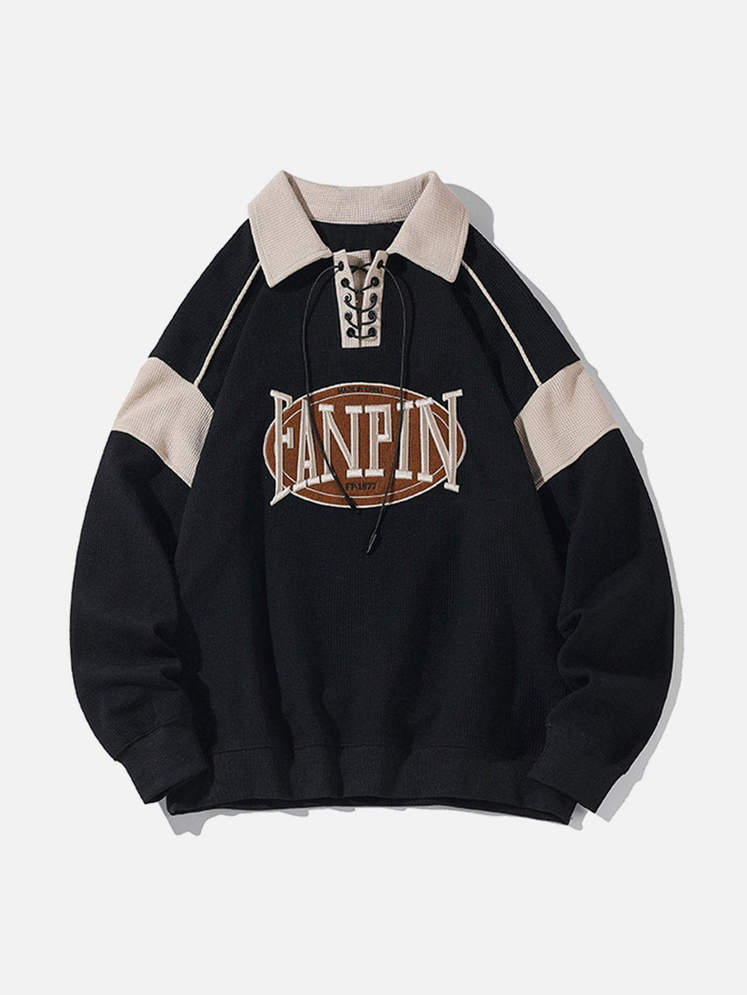 Levefly - Embroidery Lettered Sweatshirt - Streetwear Fashion - levefly.com