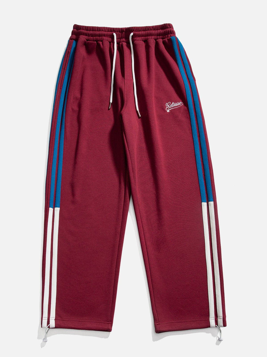 Levefly - Embroidery Stripe Patchwork Sweatpants - Streetwear Fashion - levefly.com