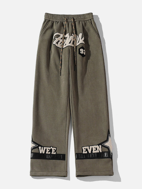 Levefly - Fleece Suede Sweatpants - Streetwear Fashion - levefly.com