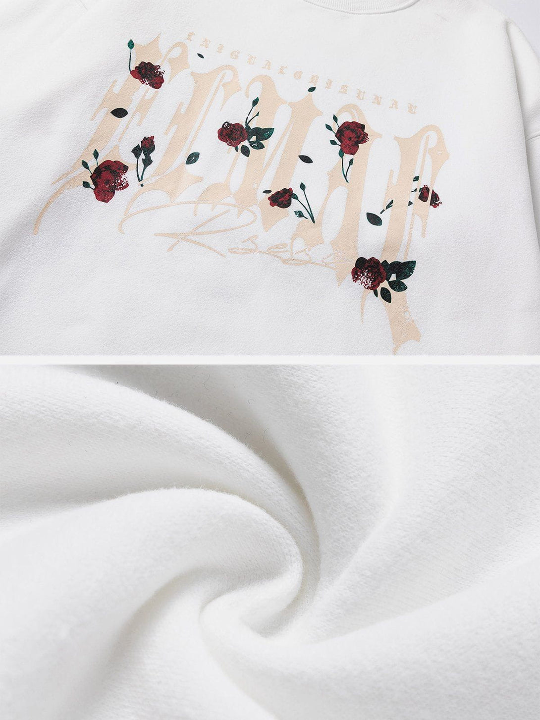 Levefly - Floral Print Sweatshirt - Streetwear Fashion - levefly.com
