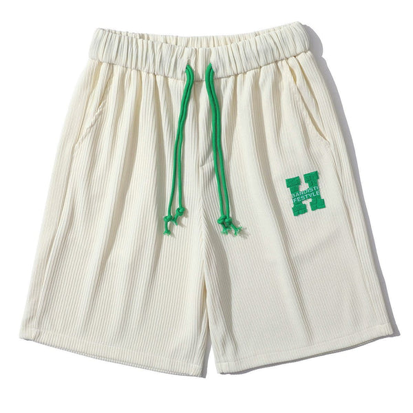 Levefly - "H" Embroidery Shorts - Streetwear Fashion - levefly.com