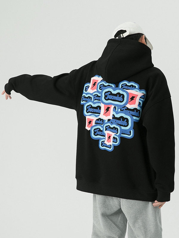 Levefly - Heart Letter Print Hoodie - Streetwear Fashion - levefly.com