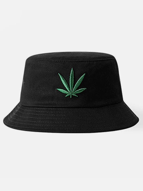 Levefly - "Hemp Leaf" Bucket Cap - Streetwear Fashion - levefly.com