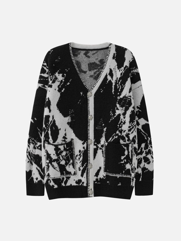Levefly - Ink And Water Style Embroidery Cardigan - Streetwear Fashion - levefly.com