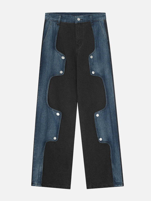 Levefly - Irregular Patchwork Jeans - Streetwear Fashion - levefly.com