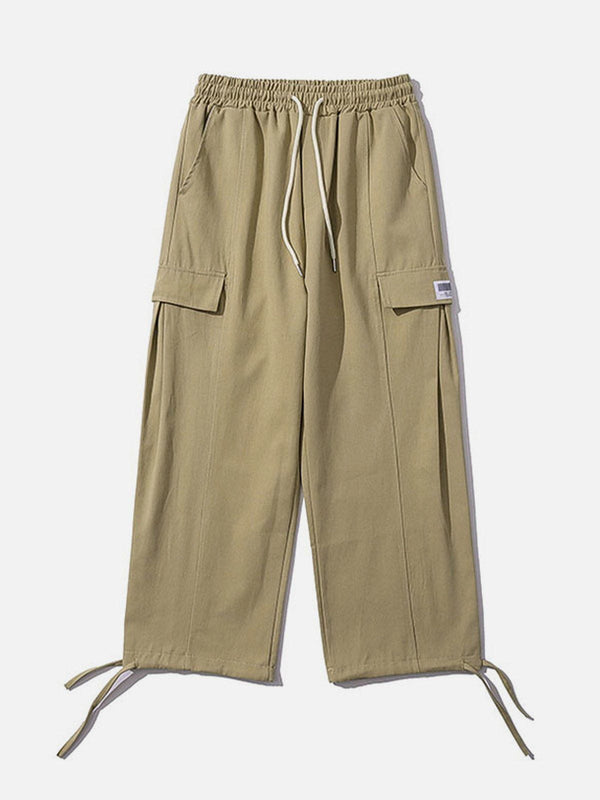 Levefly - Large Pocket Drawstring Cargo Pants - Streetwear Fashion - levefly.com
