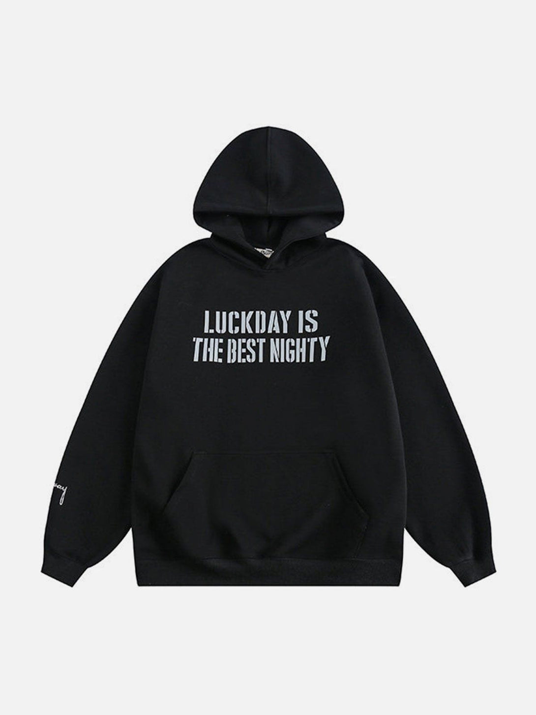 Levefly - Letter Embroidery Loose Hoodie - Streetwear Fashion - levefly.com