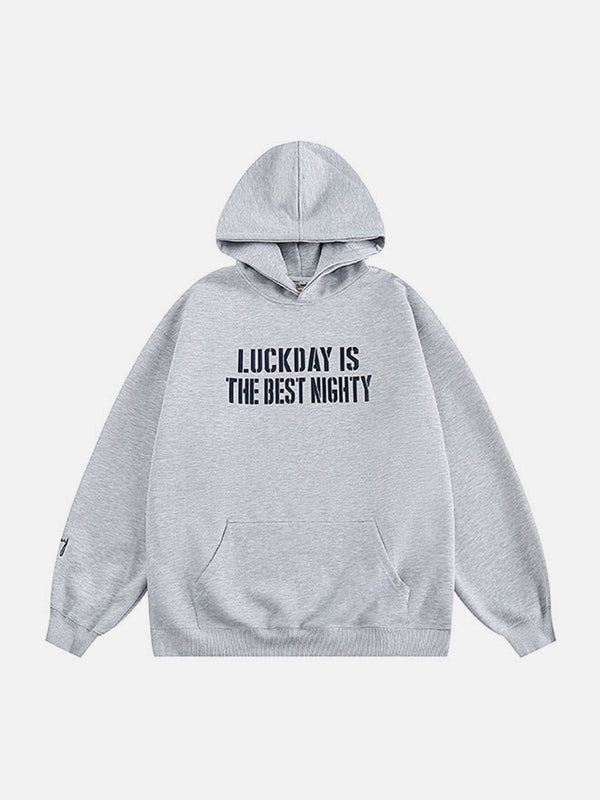 Levefly - Letter Embroidery Loose Hoodie - Streetwear Fashion - levefly.com