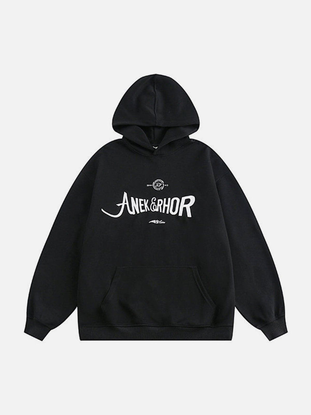 Levefly - Letter Embroidery Solid Hoodie - Streetwear Fashion - levefly.com