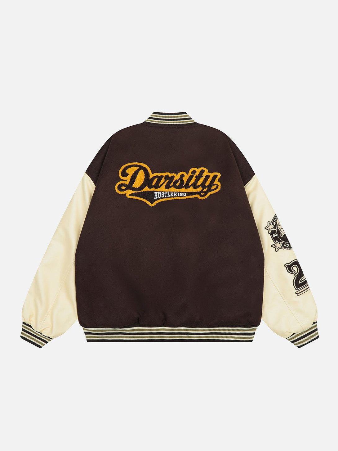 Levefly - Letter Embroidery Varsity Jacket - Streetwear Fashion - levefly.com