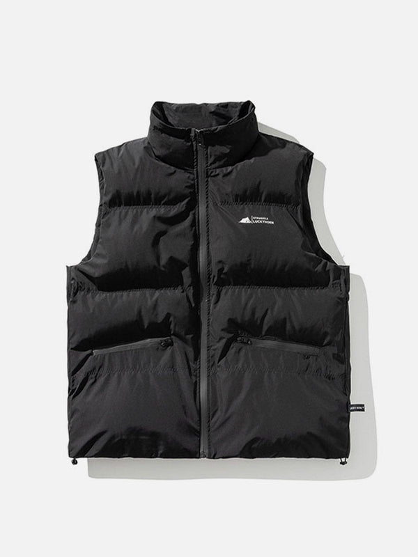 Levefly - Letter Print Thick Gilet - Streetwear Fashion - levefly.com