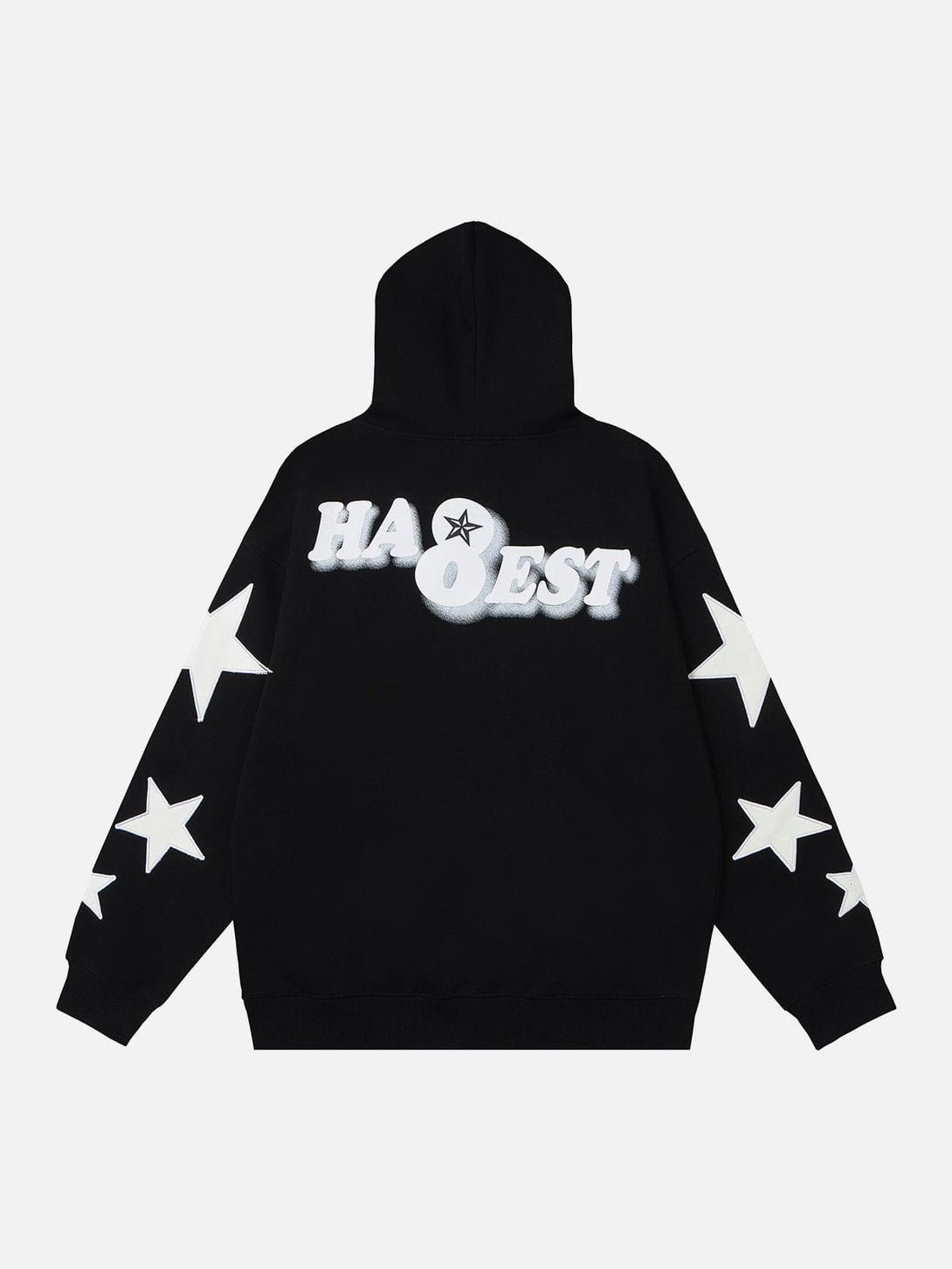 Levefly - Letter Printing Star Embroidery Hoodie - Streetwear Fashion - levefly.com