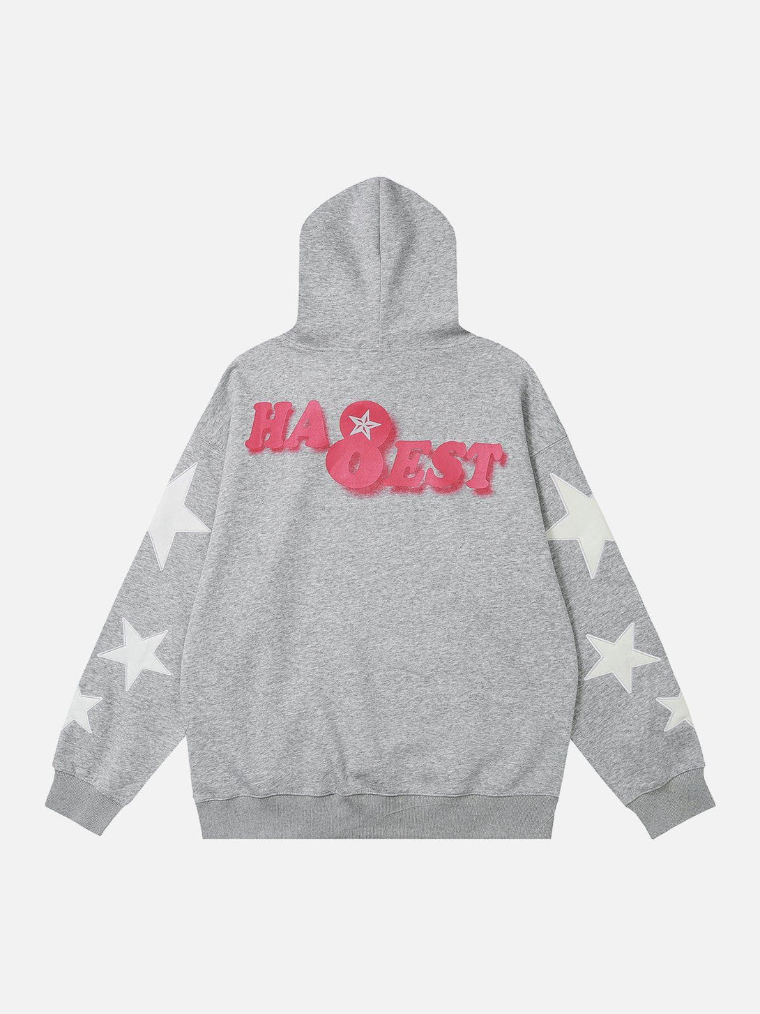 Levefly - Letter Printing Star Embroidery Hoodie - Streetwear Fashion - levefly.com
