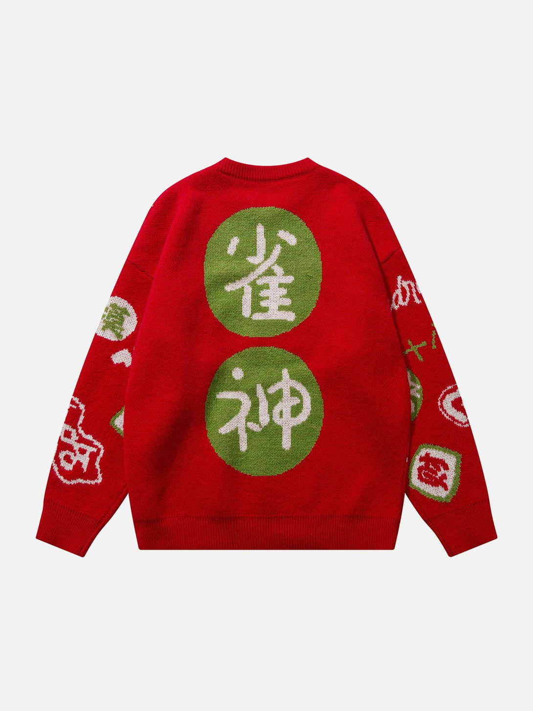 Levefly - Mahjong Embroidery Sweater - Streetwear Fashion - levefly.com