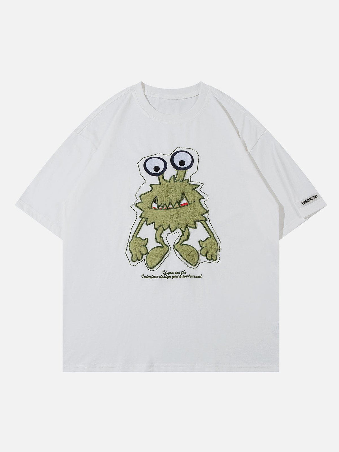 Levefly - Monster Embroidery Print Tee - Streetwear Fashion - levefly.com