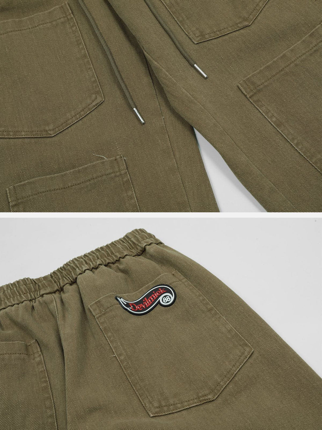Levefly - Multi-Pocket Drawstring Cargo Pants - Streetwear Fashion - levefly.com